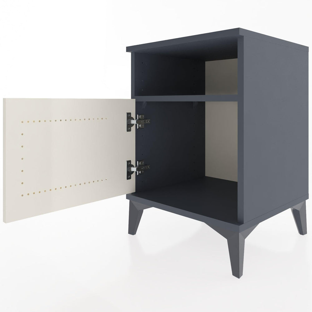 Woodntry Modular Nightstand Anthracite 44x44x52 cm with Cover and Shelf KR7-2