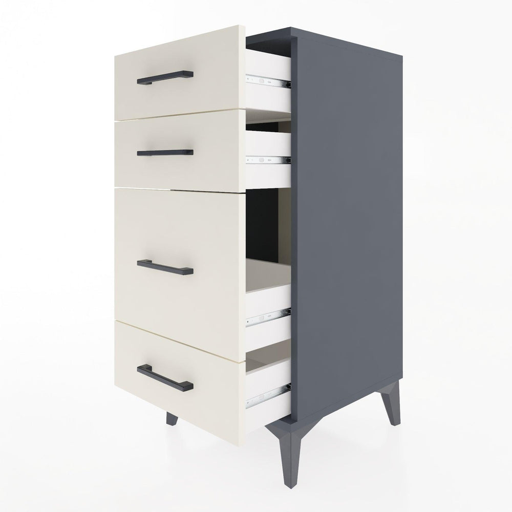 Woodntry Modular Nightstand Anthracite 44x44x84 cm Drawer C7-2