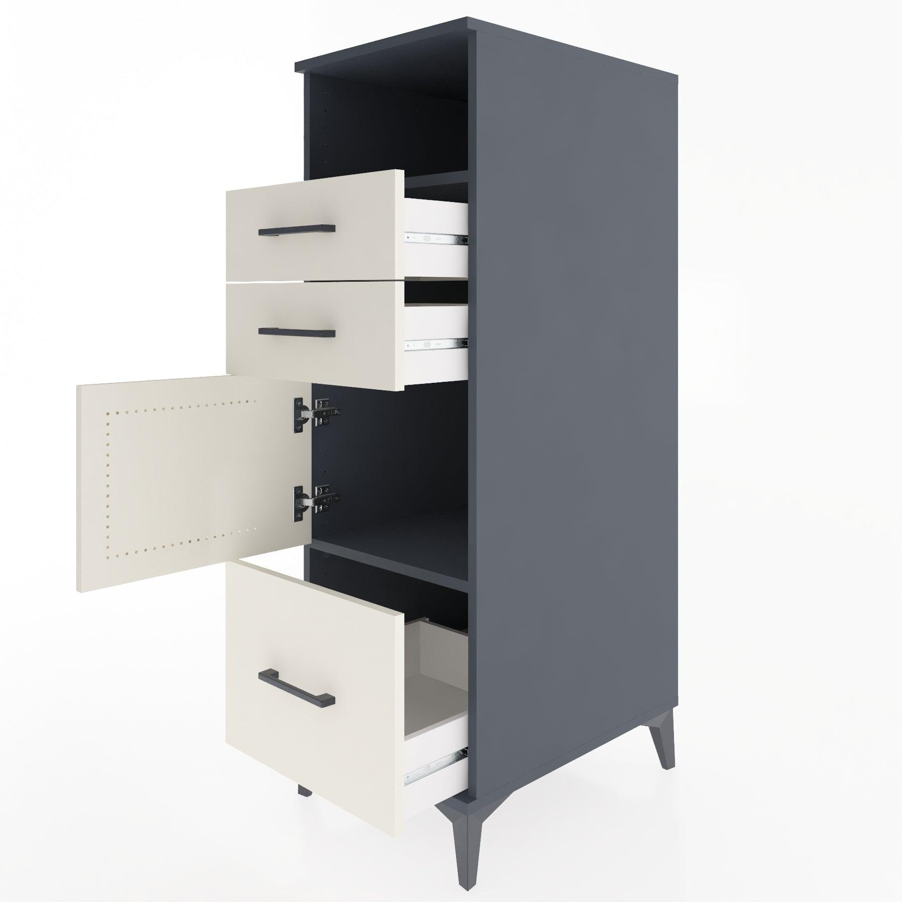 Woodntry Modular Cabinet Anthracite 44x59x122 cm Functional F107-2