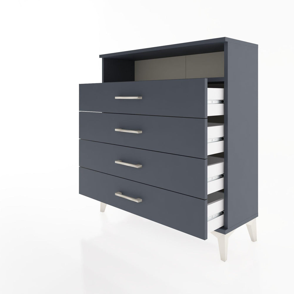 Woodntry Modular Dresser Anthracite 88x30x84 cm with Drawers and Shelves CR7-2
