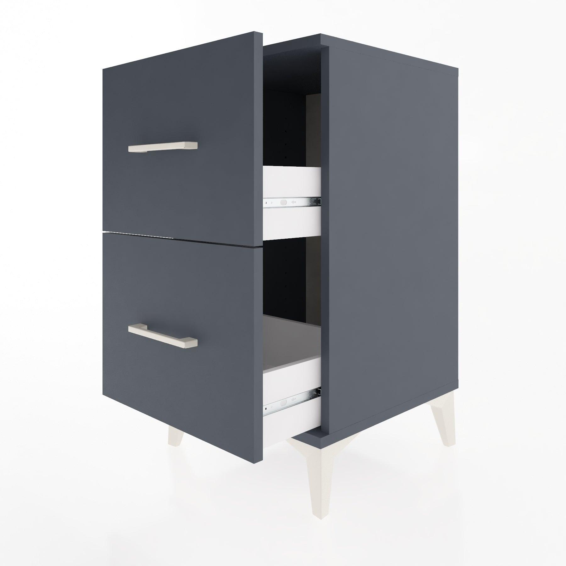 Woodntry Modular Nightstand Anthracite 44x44x68 cm Drawer C7-2