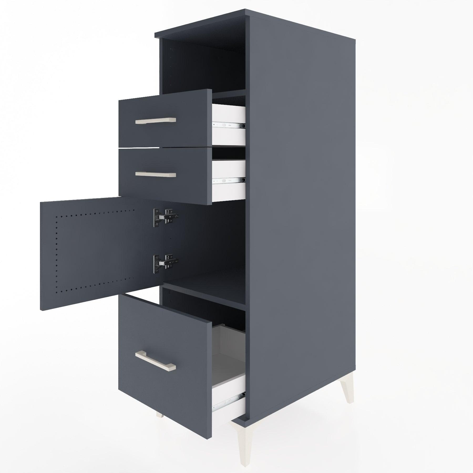 Woodntry Modular Cabinet Anthracite 44x59x122 cm Functional F107-2