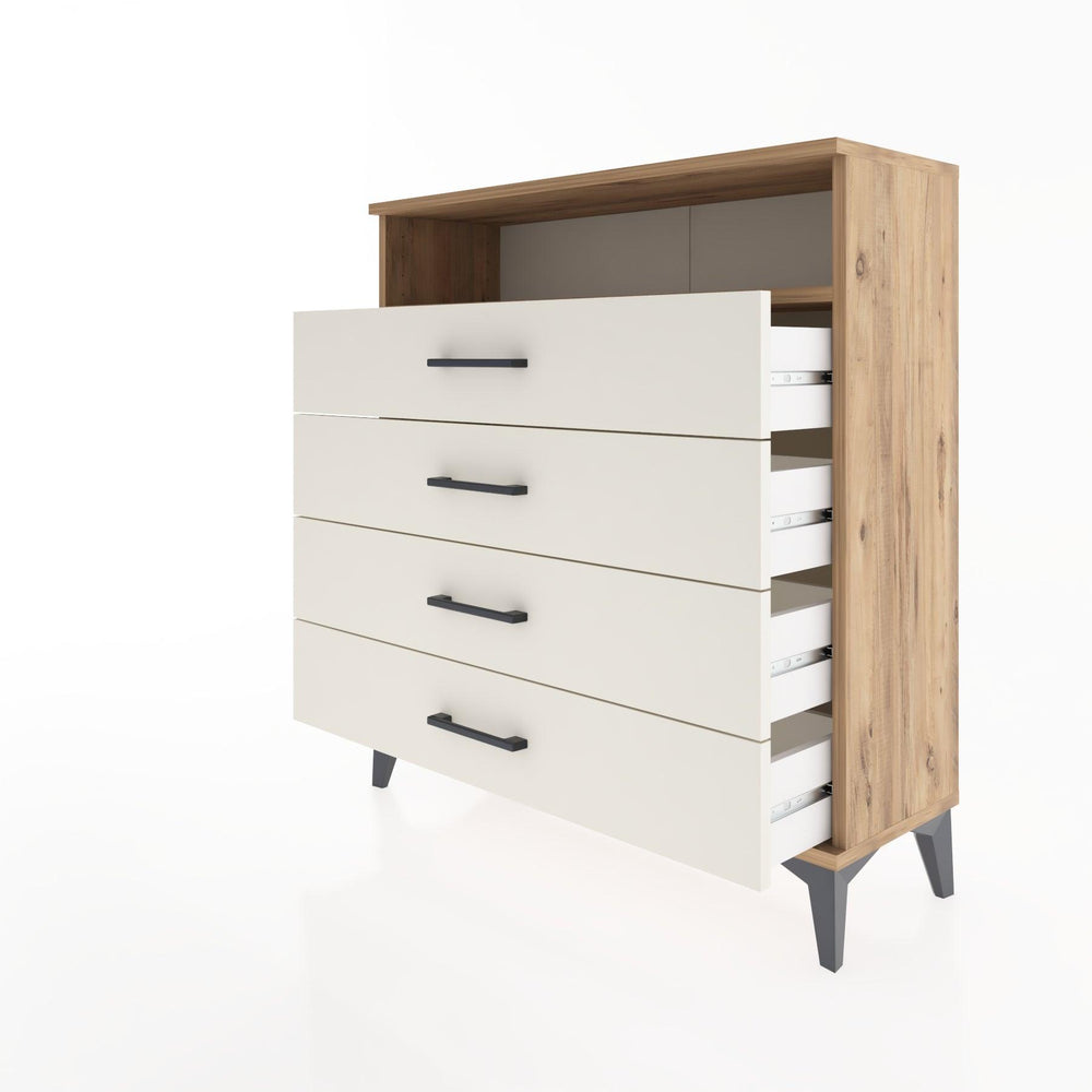 Woodntry Modular Dresser Pine 88x30x84 cm with Drawers and Shelves CR7-3