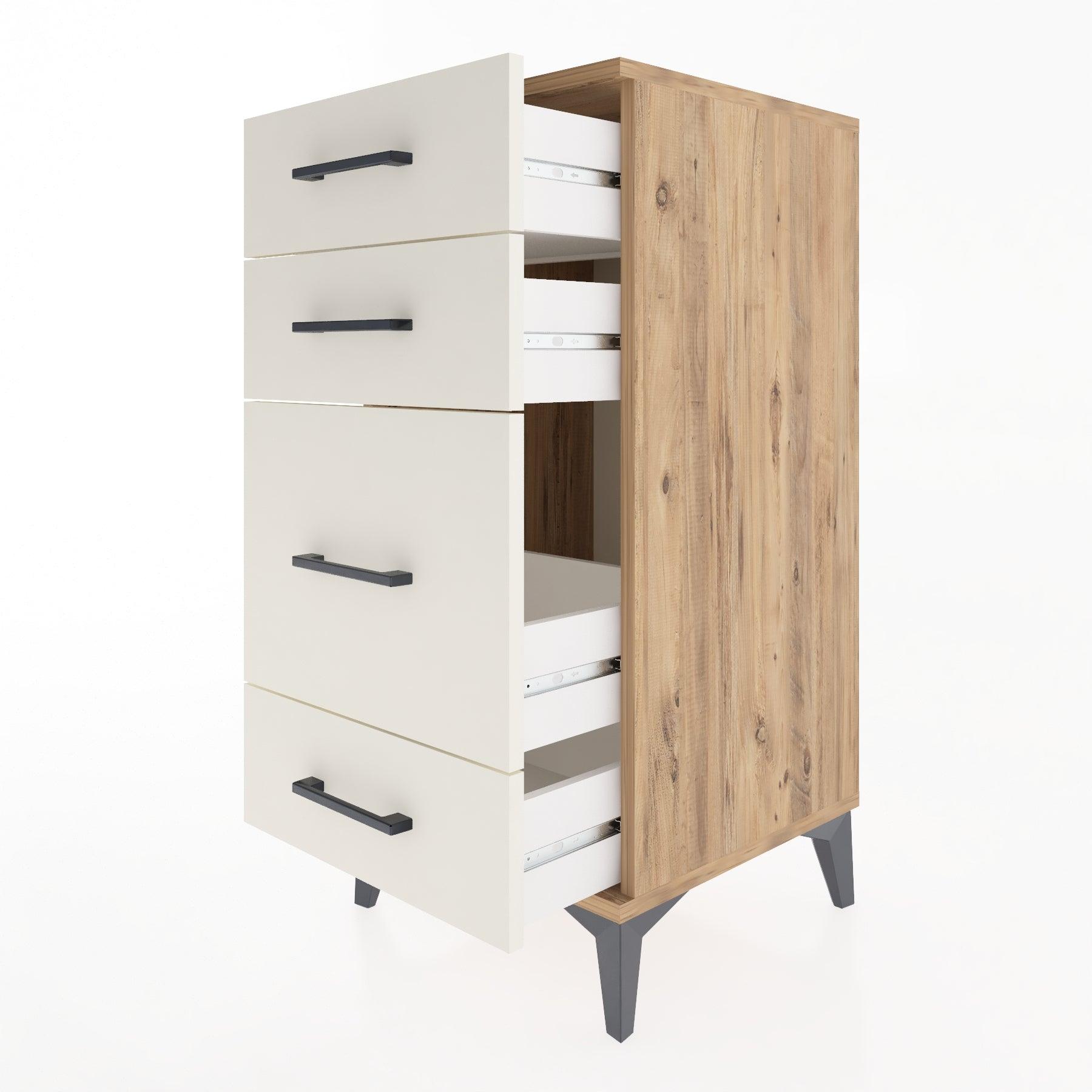 Woodntry Modular Nightstand Pine 44x44x84 cm Drawer C7-3