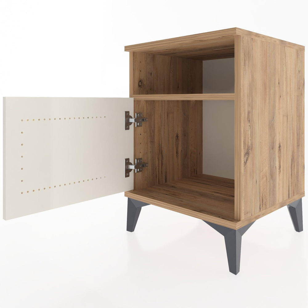 Woodntry Modular Nightstand Pine 44x44x52 cm with Cover and Shelf KR7-3