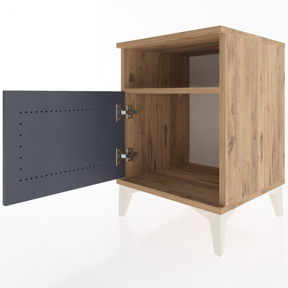 Woodntry Modular Nightstand Pine 44x44x52 cm with Cover and Shelf KR7-3