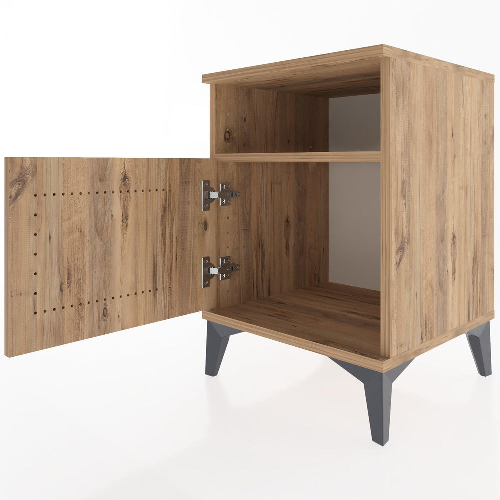 Woodntry Modular Nightstand Pine 44x44x52 cm with Cover and Shelf KR7-3