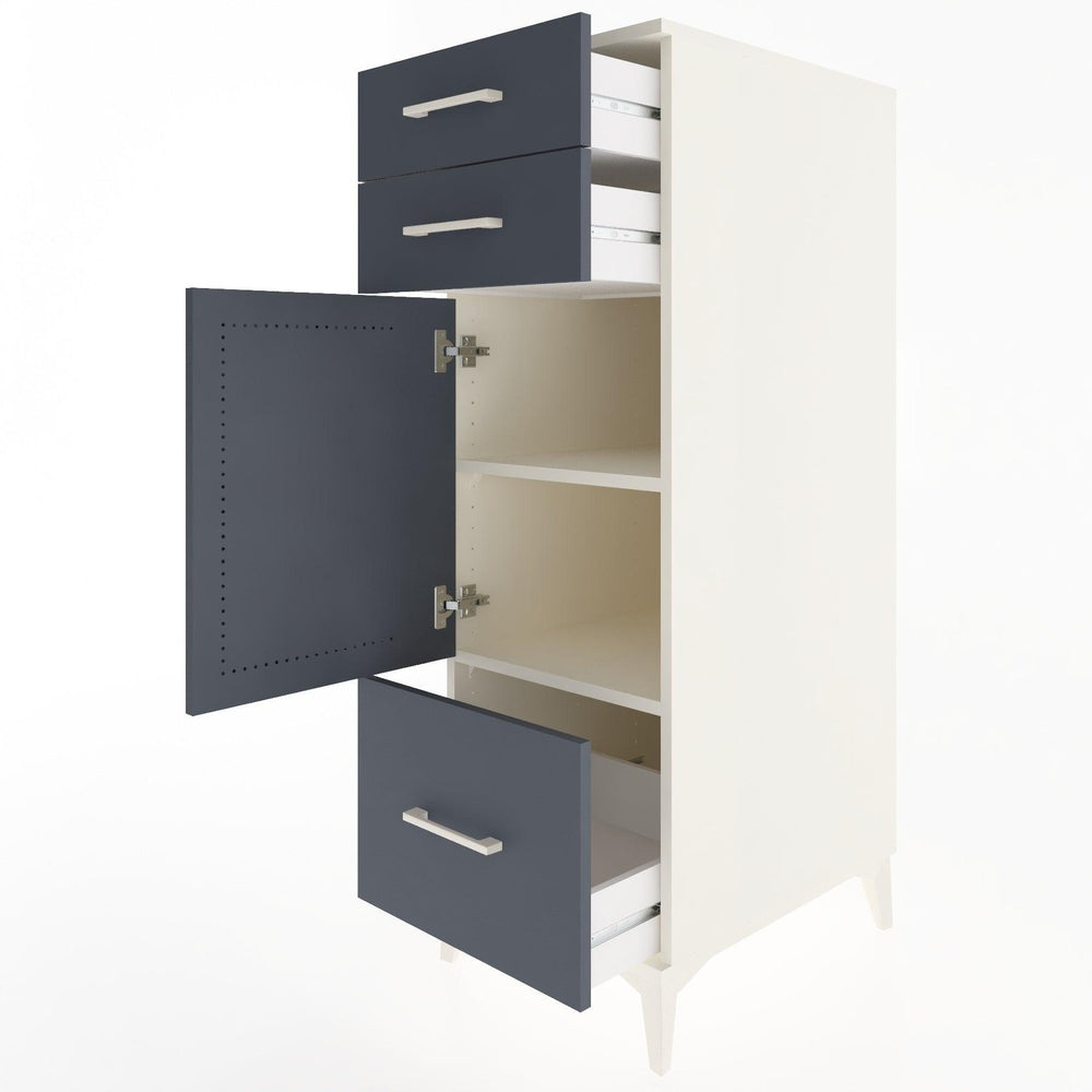 Woodntry Modular Cabinet Moonstone 44x30x122 cm with Doors and Drawers KC8-1