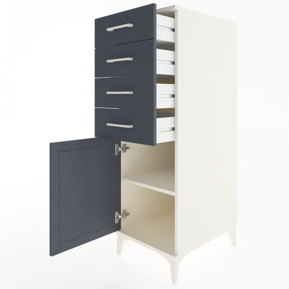 Woodntry Modüler Dolap Aytaşı 44x30x122 cm Kapaklı ve Çekmeceli KC58-1