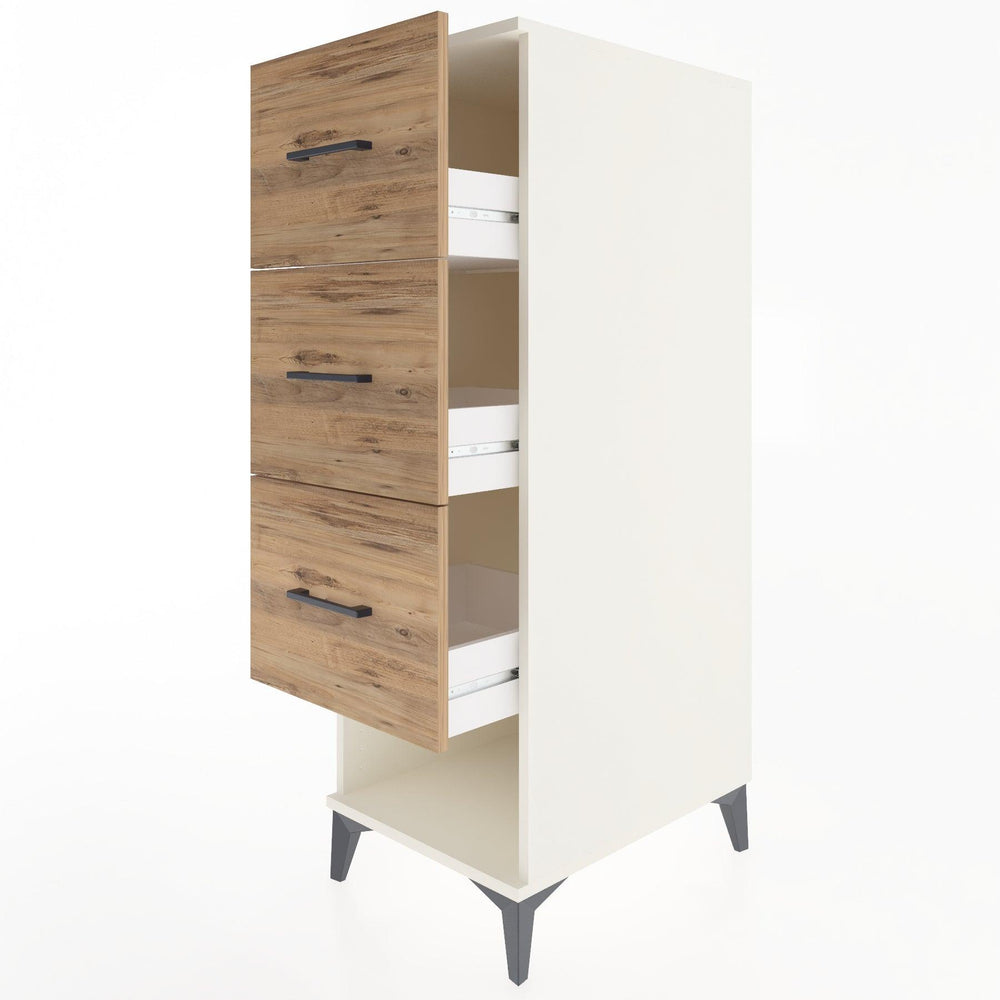 Woodntry Modular Cabinet Moonstone 44x59x122 cm with Drawers and Shelves CR108-1