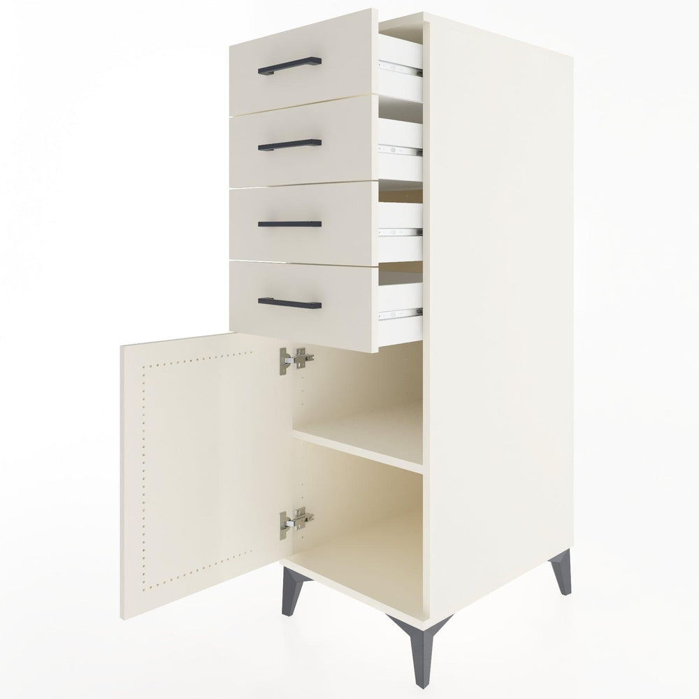 Woodntry Modüler Dolap Aytaşı 44x30x122 cm Kapaklı ve Çekmeceli KC58-1