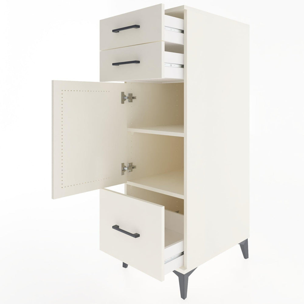 Woodntry Modular Cabinet Moonstone 44x30x122 cm with Doors and Drawers KC8-1