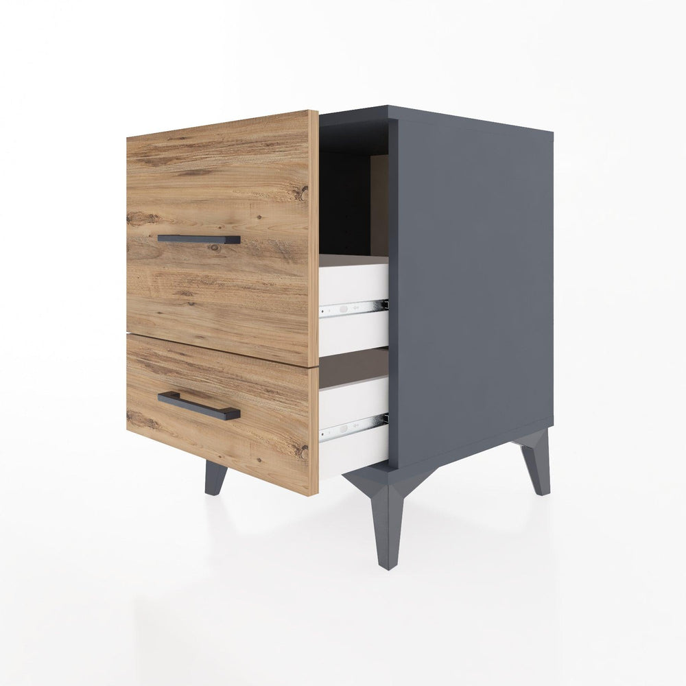 Woodntry Modular Nightstand Anthracite 44x44x52 cm Drawer C8-2
