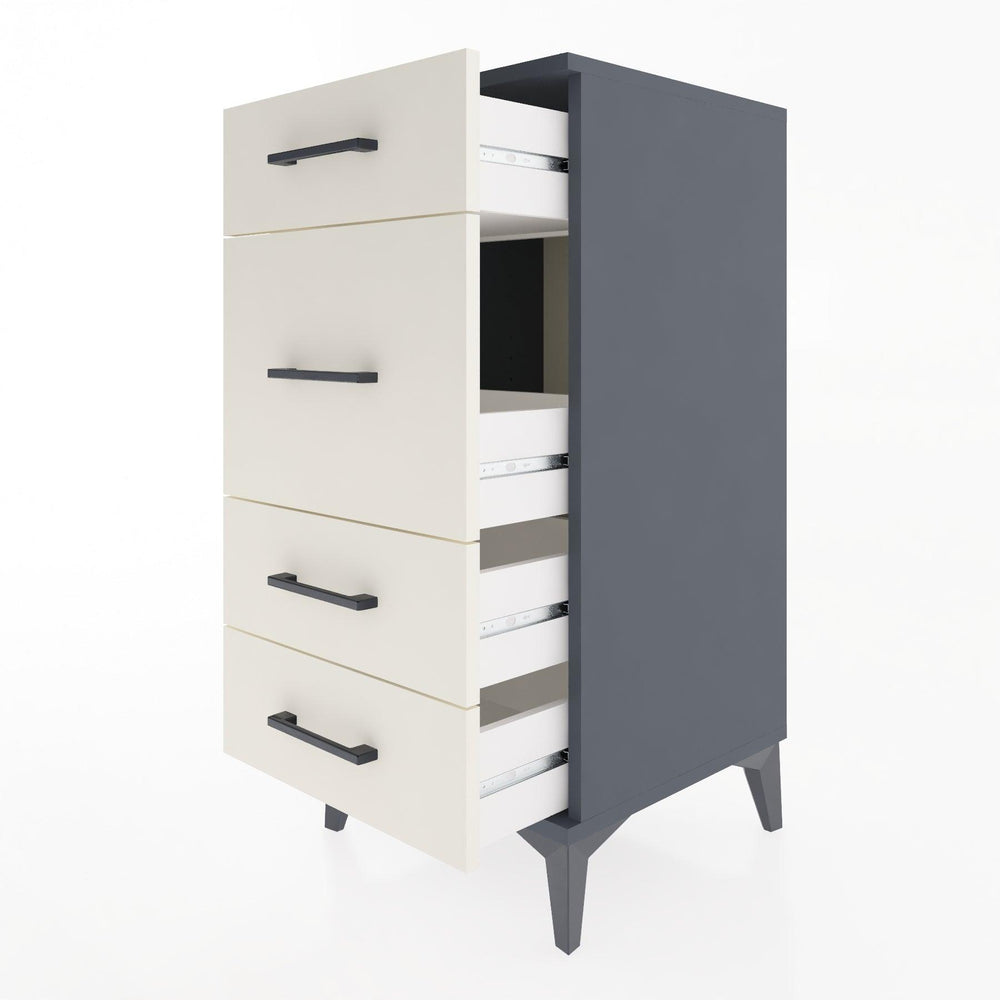 Woodntry Modular Nightstand Anthracite 44x44x84 cm Drawer C8-2