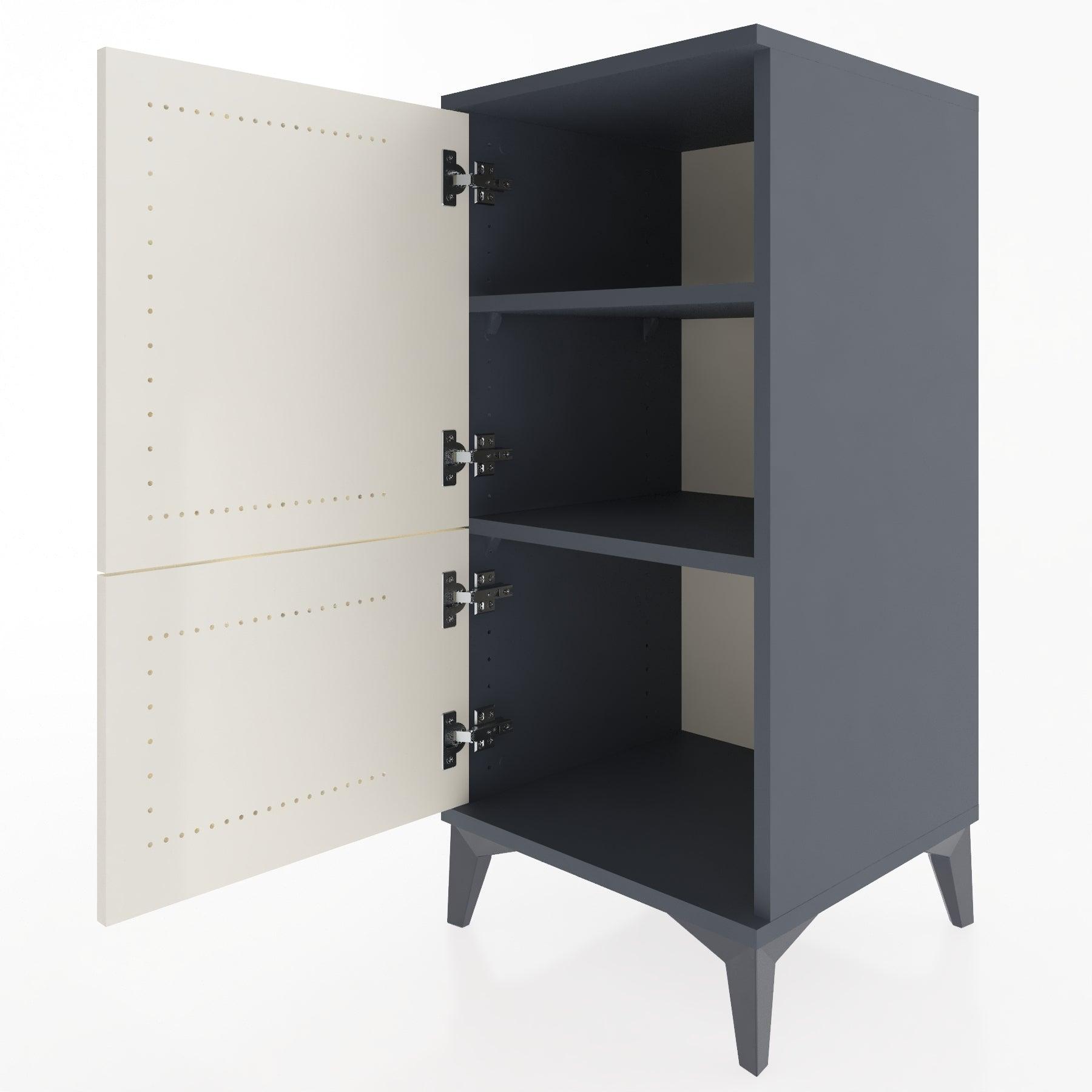 Woodntry Modular Nightstand Anthracite 44x44x84 cm with Lid K30-2