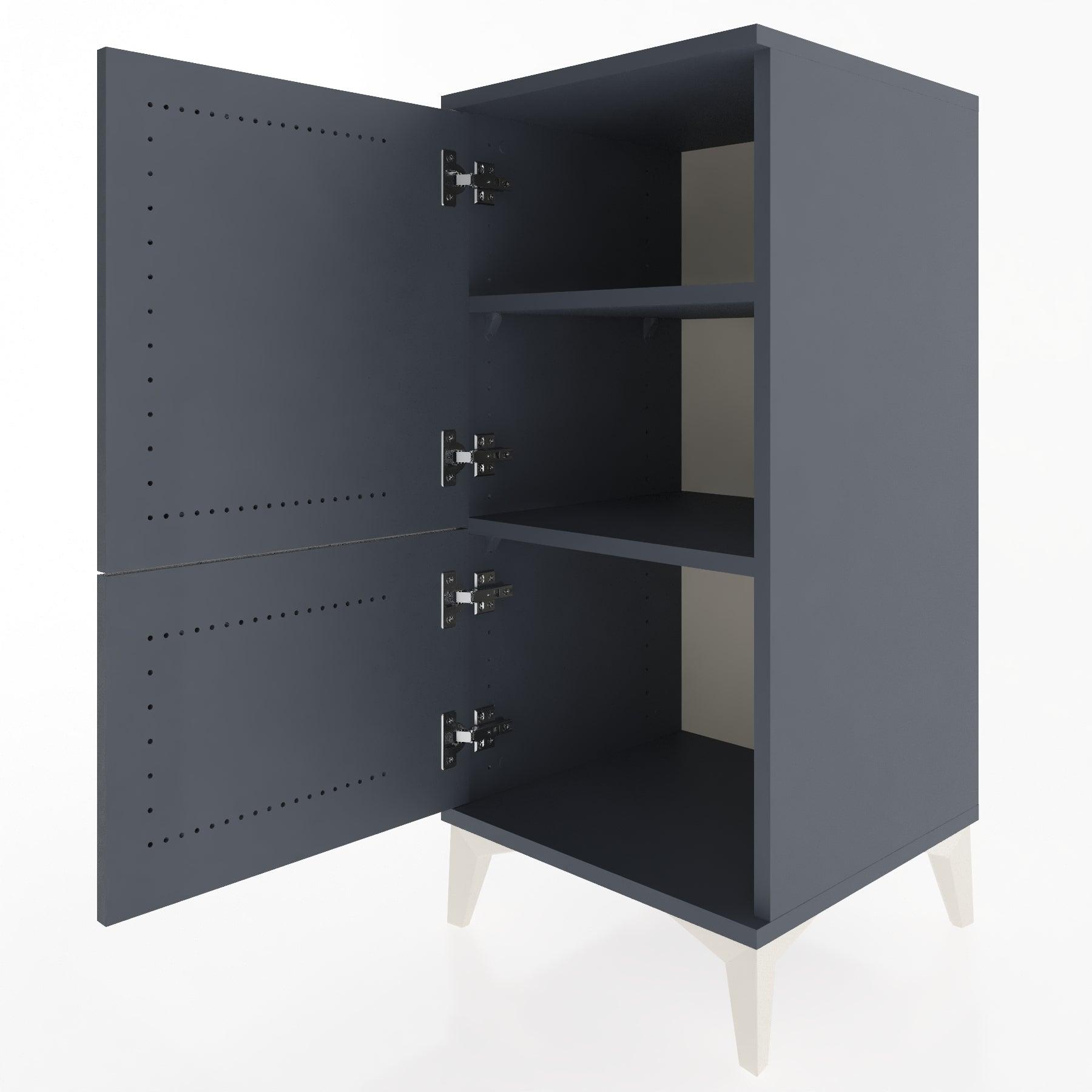 Woodntry Modular Nightstand Anthracite 44x44x84 cm with Lid K30-2