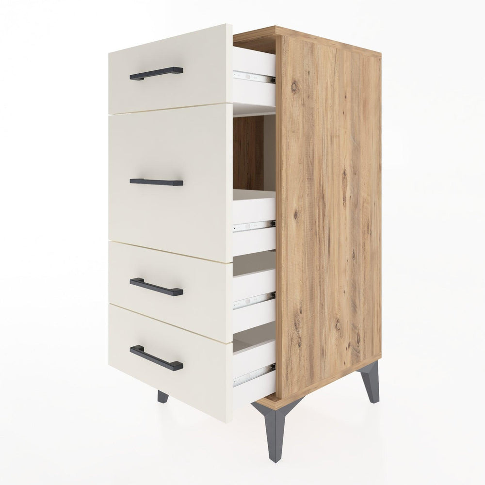 Woodntry Modular Nightstand Pine 44x44x84 cm Drawer C8-3