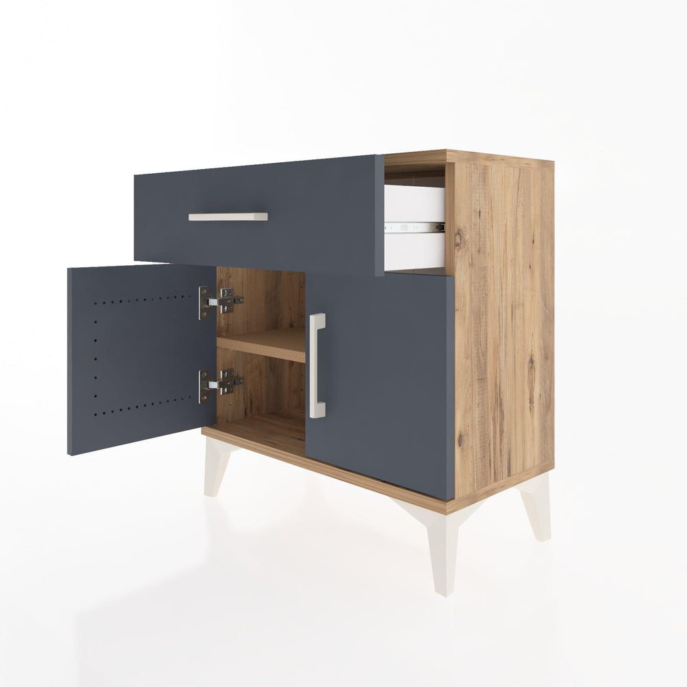 Woodntry Modular Nightstand Pine 60x30x52 cm with Cover and Drawer KC8-3