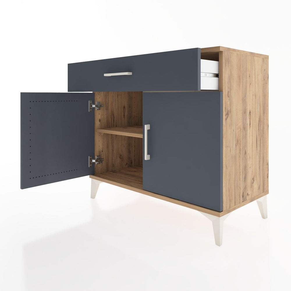 Woodntry Modüler Şifonyer Çam 88x44x68 cm Kapaklı ve Çekmeceli KC8-3