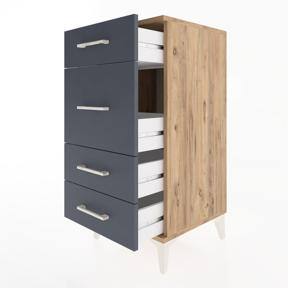 Woodntry Modular Nightstand Pine 44x44x84 cm Drawer C8-3