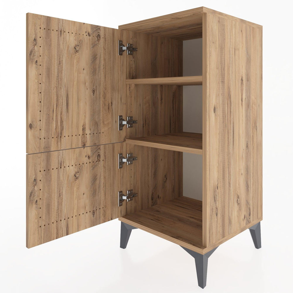 Woodntry Modular Nightstand Pine 44x44x84 cm With Cover K30-3