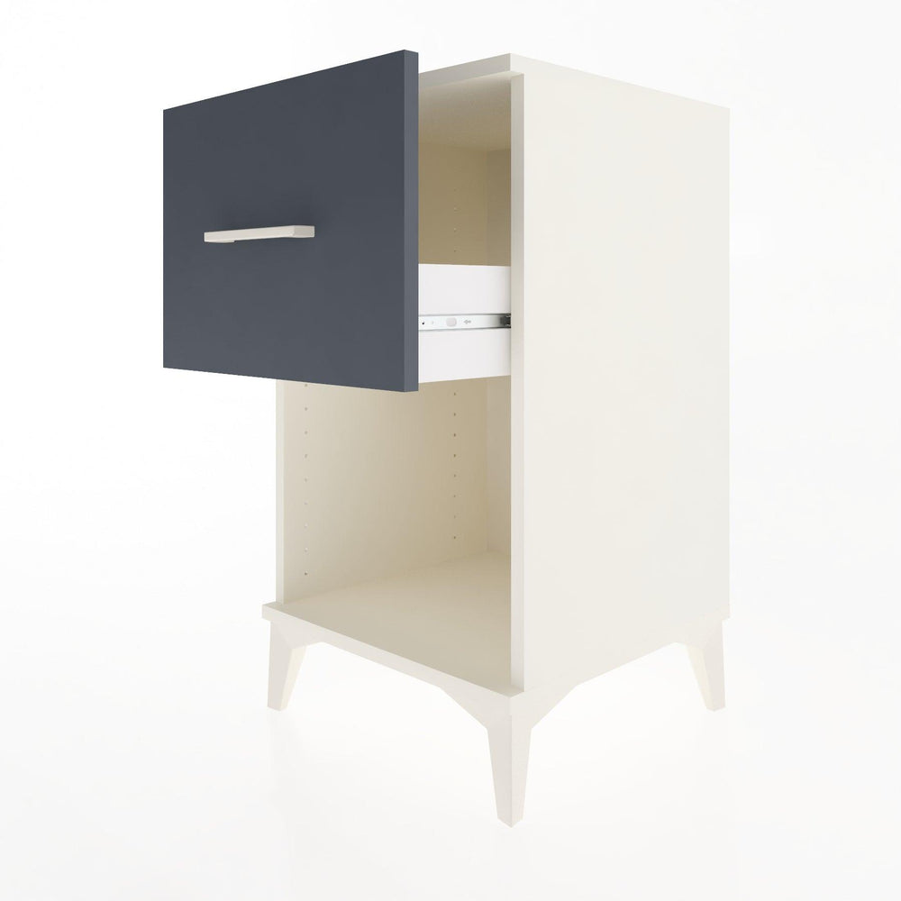 Woodntry Modular Nightstand Moonstone 44x44x68 cm with Drawer and Shelf CR9-1