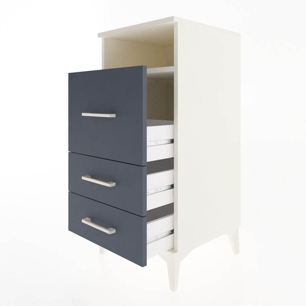 Woodntry Modular Nightstand Moonstone 44x44x84 cm with Drawer and Shelf CR9-1