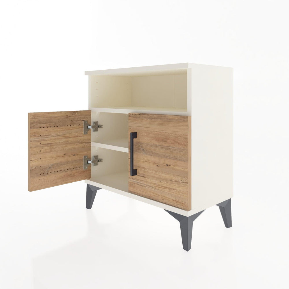 Woodntry Modular Nightstand Moonstone 60x30x52 cm with Cover and Shelf KR9-1