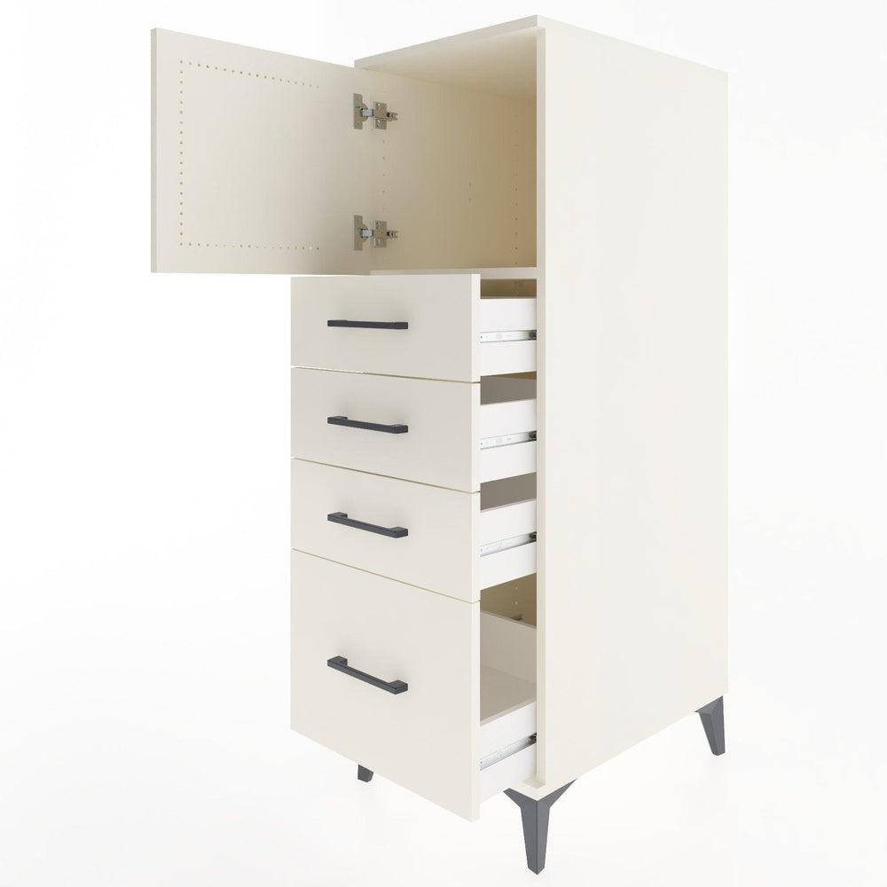 Woodntry Modüler Dolap Aytaşı 44x59x122 cm Kapaklı ve Çekmeceli KC9-1