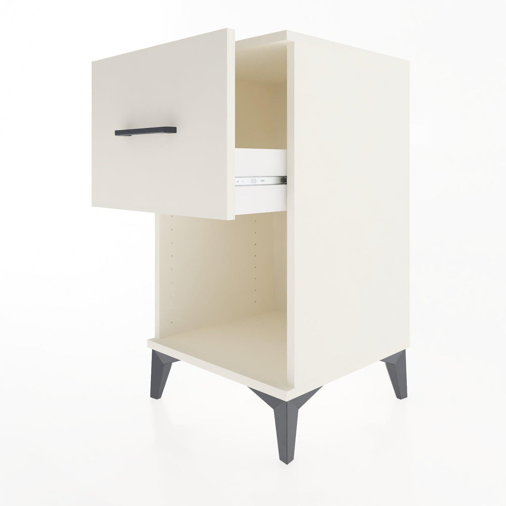 Woodntry Modular Nightstand Moonstone 44x44x68 cm with Drawer and Shelf CR9-1