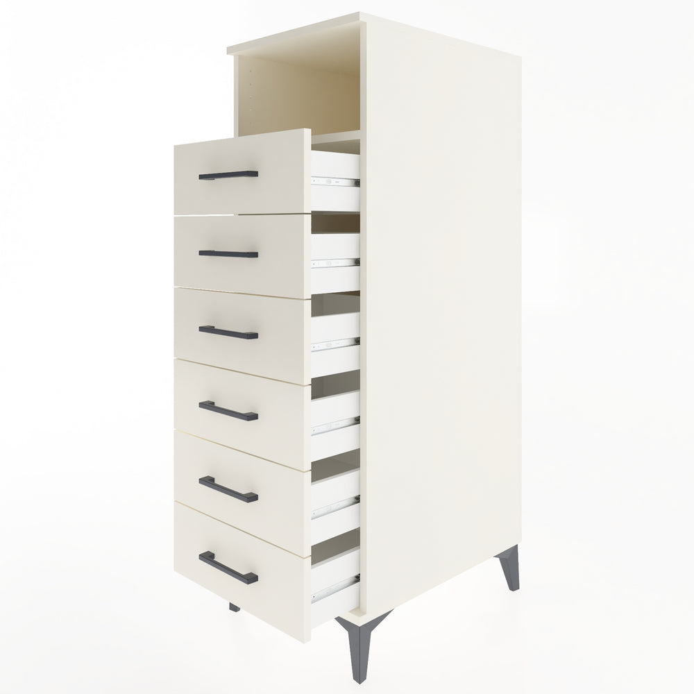 Woodntry Modular Cabinet Moonstone 44x59x122 cm with Drawers and Shelves CR59-1
