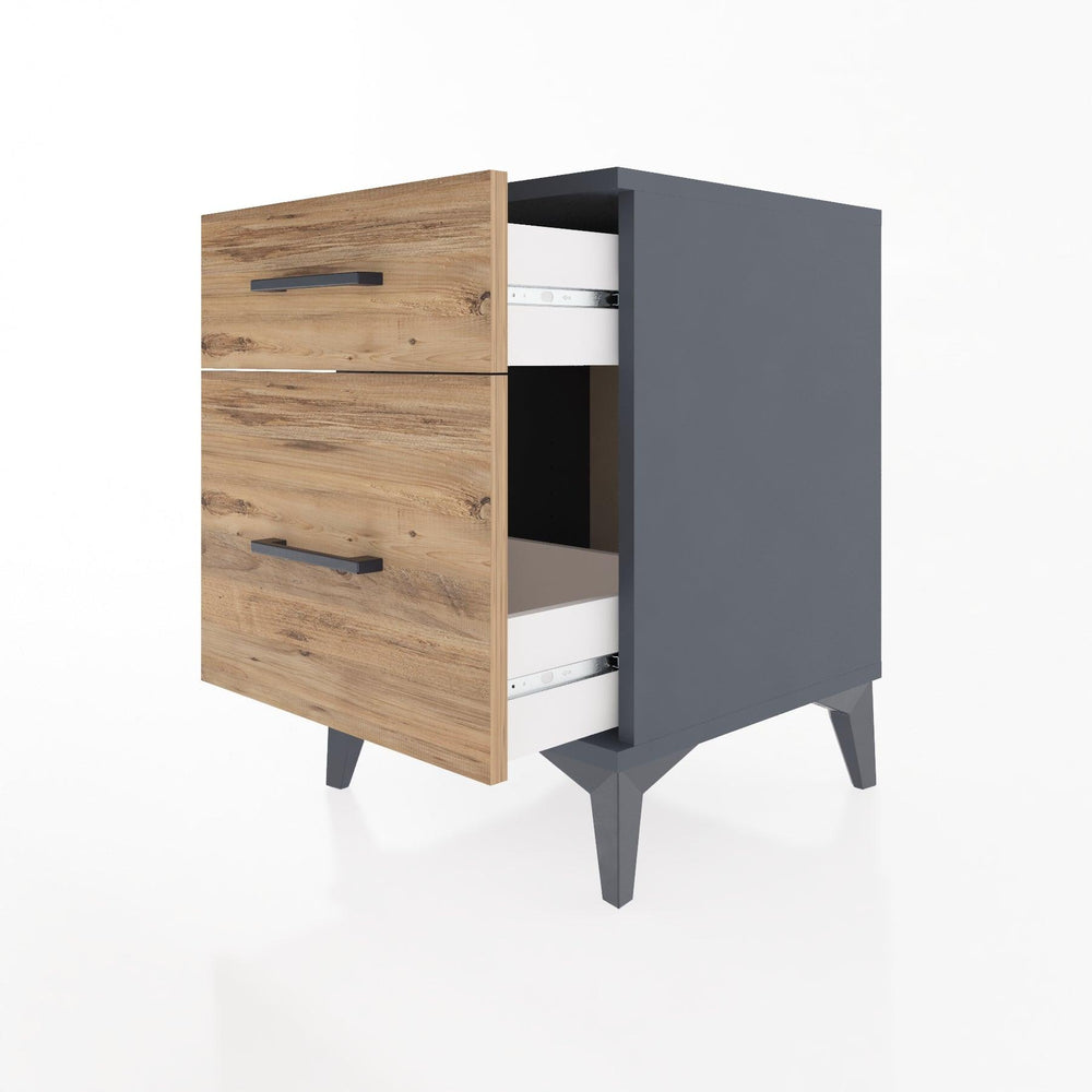Woodntry Modular Nightstand Anthracite 44x44x52 cm Drawer C9-2