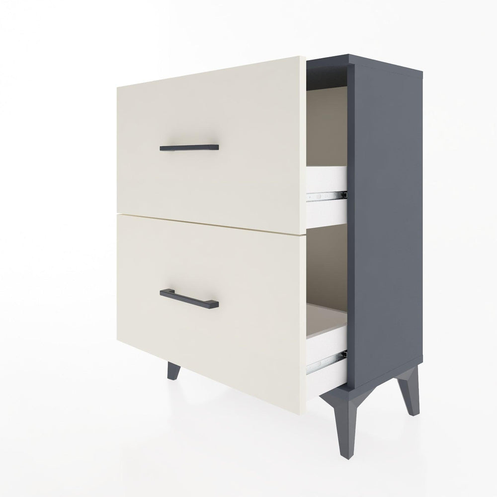 Woodntry Modular Nightstand Anthracite 60x30x68 cm Drawer C9-2