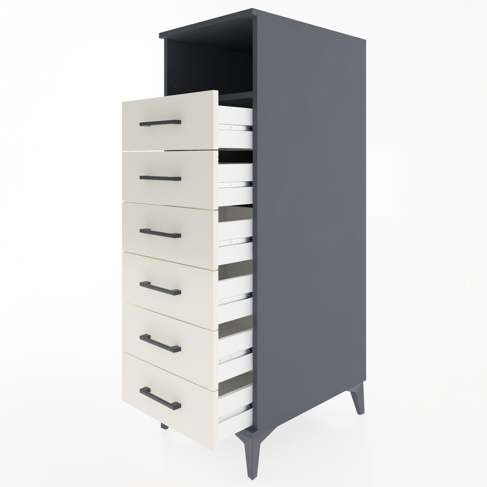 Woodntry Modular Cabinet Anthracite 44x59x122 cm with Drawers and Shelves CR59-2