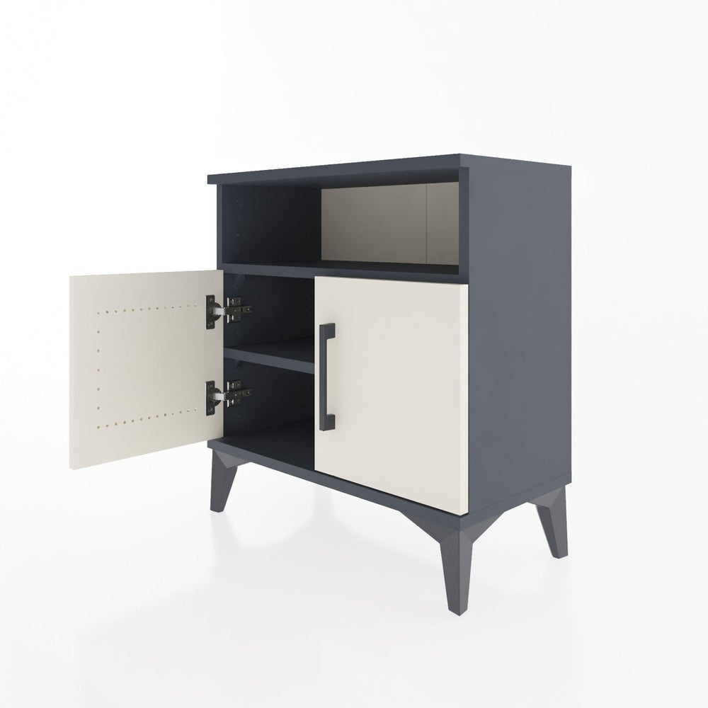 Woodntry Modüler Komodin Antrasit 60x30x52 cm Kapaklı ve Raflı KR9-2