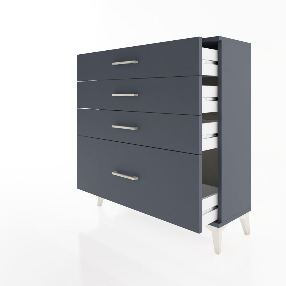 Woodntry Modüler Şifonyer Antrasit 88x30x84 cm Çekmeceli C9-2