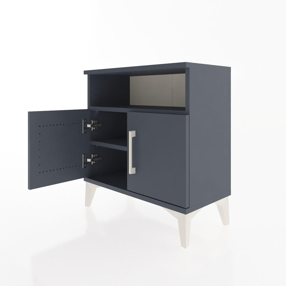 Woodntry Modüler Komodin Antrasit 60x30x52 cm Kapaklı ve Raflı KR9-2