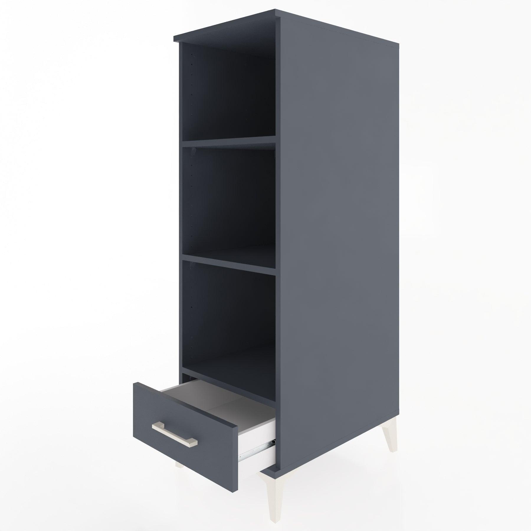 Woodntry Modular Cabinet Anthracite 44x30x122 cm with Drawers and Shelves CR109-2