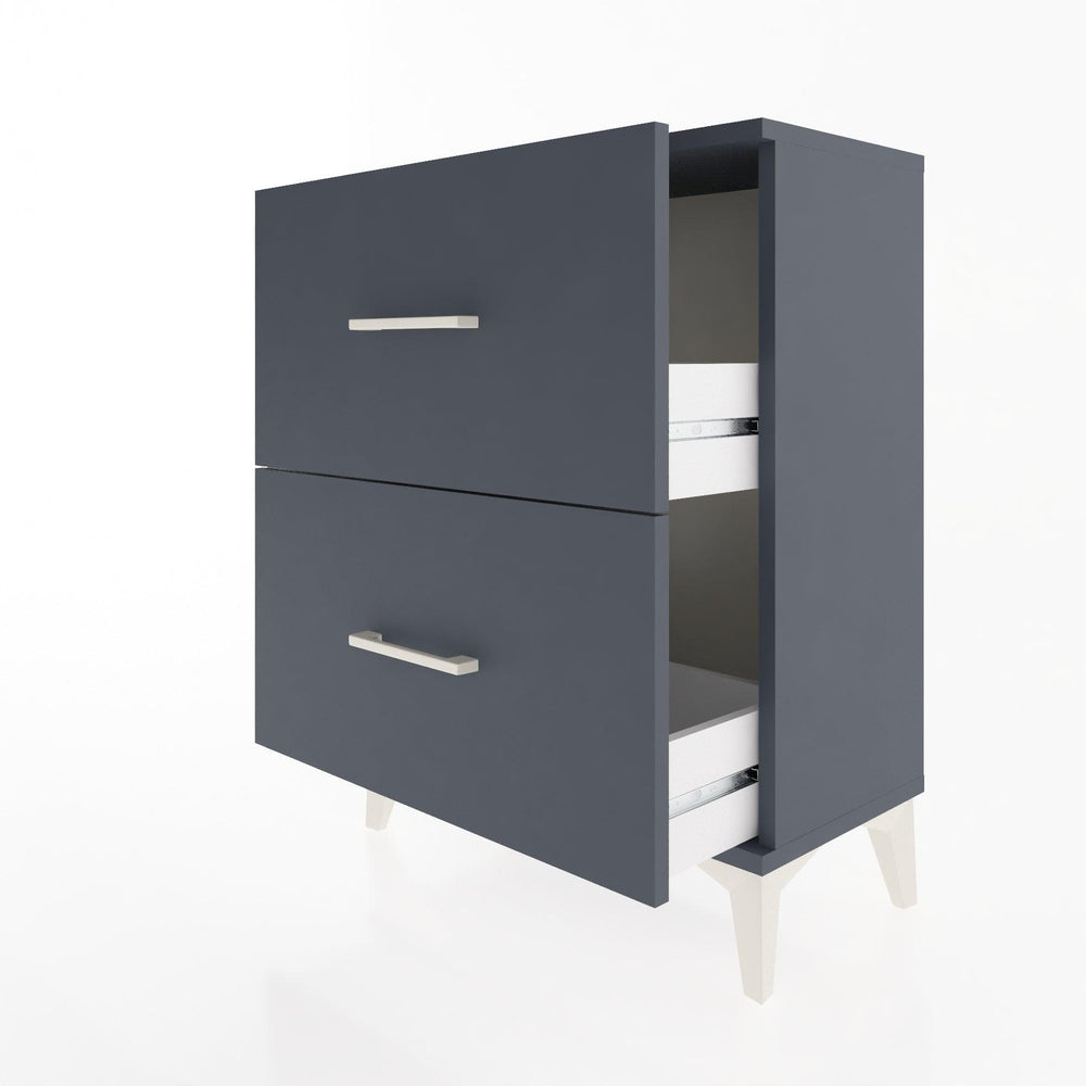 Woodntry Modular Nightstand Anthracite 60x30x68 cm Drawer C9-2