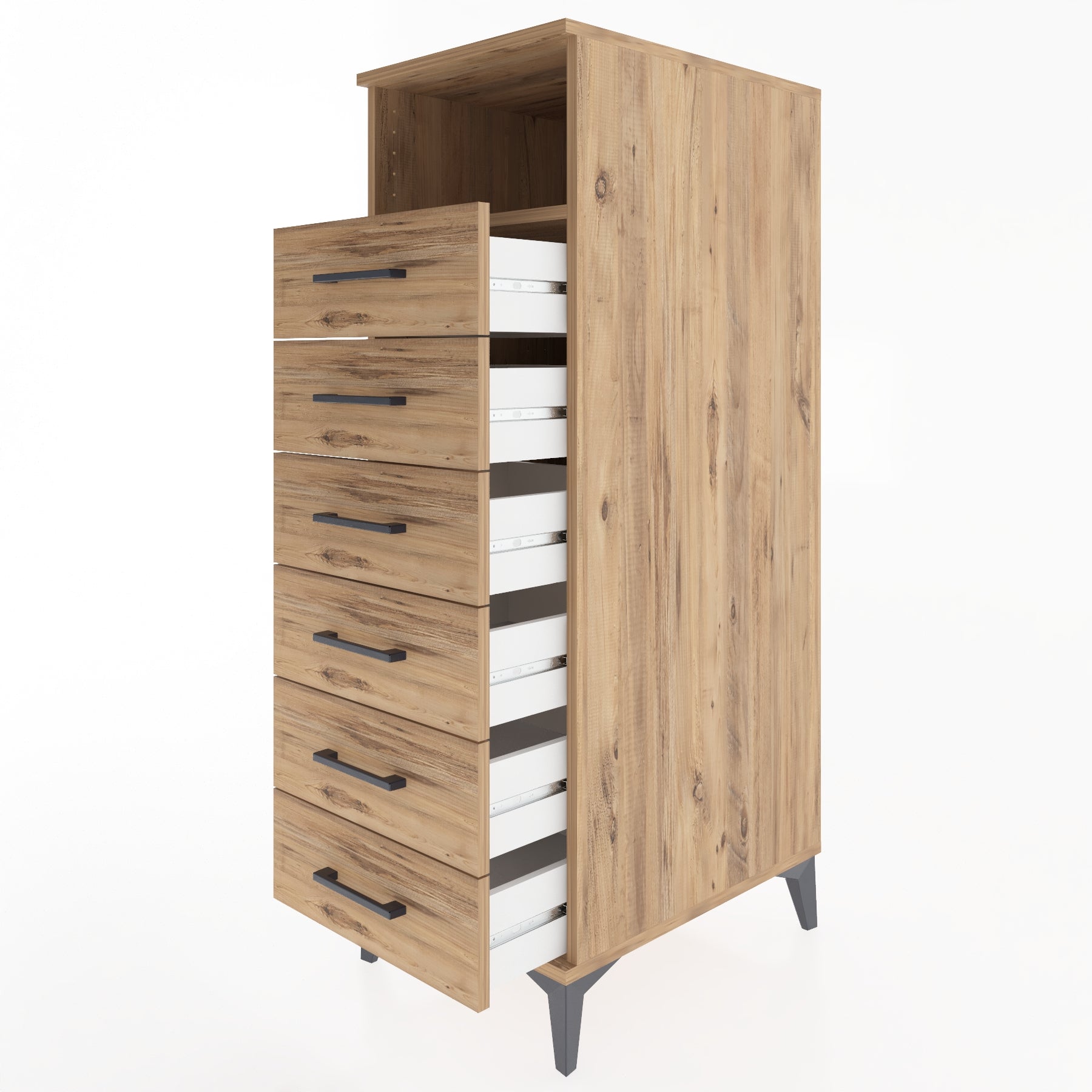 Woodntry Modular Cabinet Pine 44x59x122 cm with Drawers and Shelves CR59-3