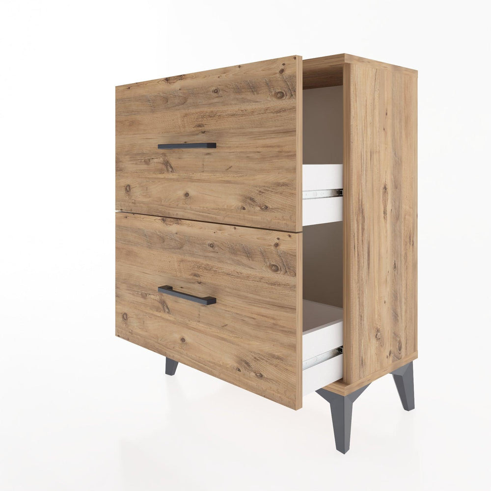 Woodntry Modüler Komodin Çam 60x30x68 cm Çekmeceli C9-3