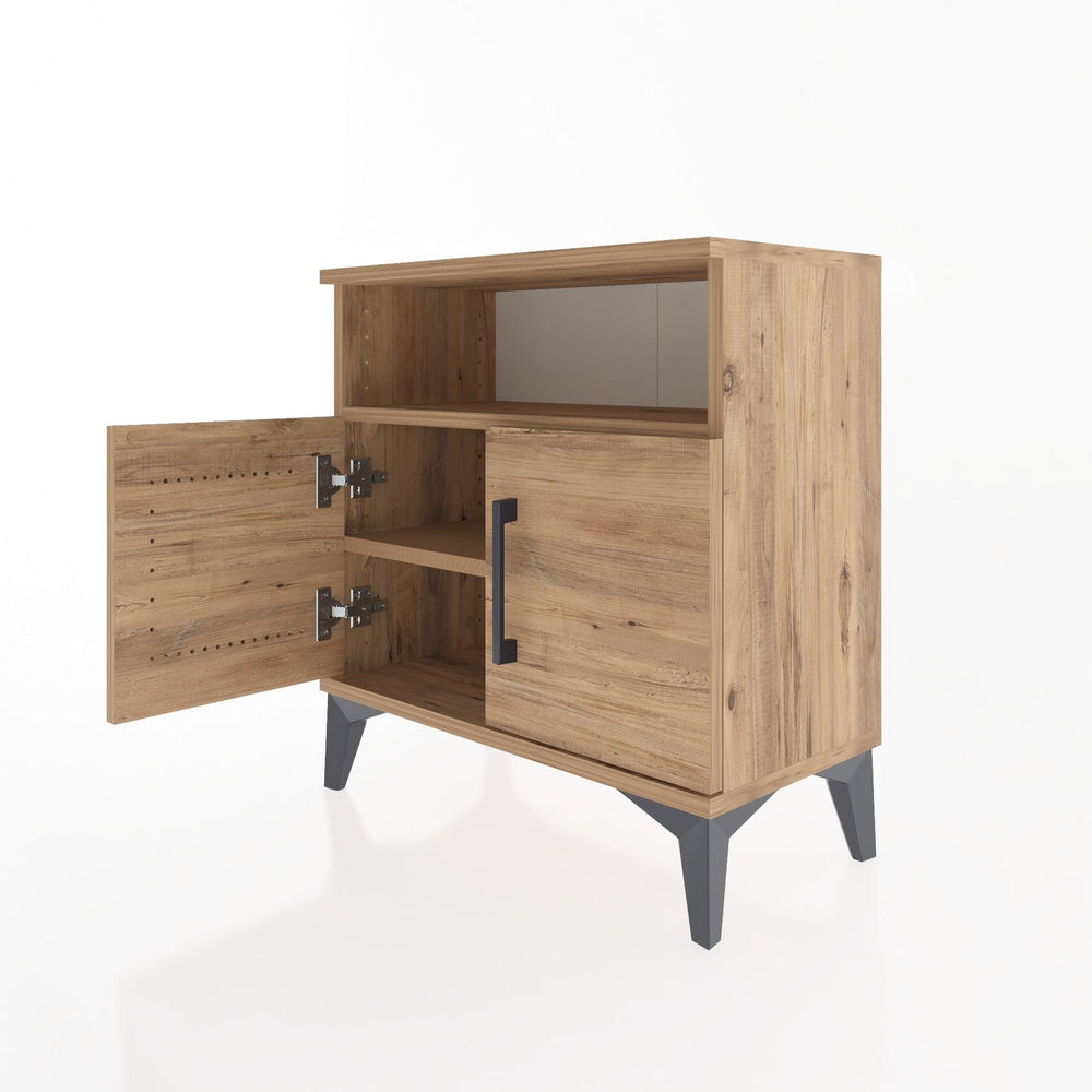 Woodntry Modular Nightstand Pine 60x30x52 cm with Cover and Shelf KR9-3