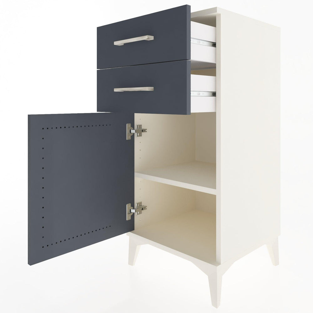 Woodntry Modular Nightstand Moonstone 44x44x84 cm with Cover and Drawer KC32-1