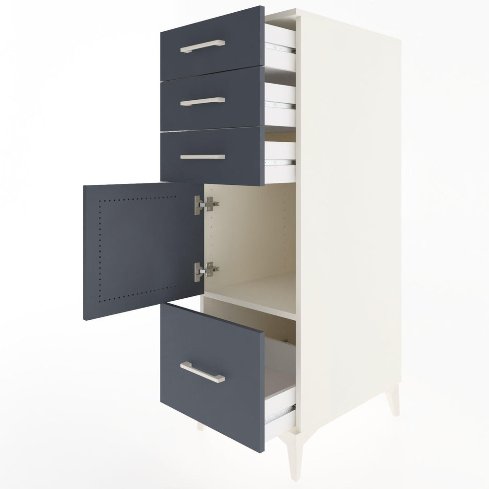 Woodntry Modular Cabinet Moonstone 44x30x122 cm with Doors and Drawers KC10-1