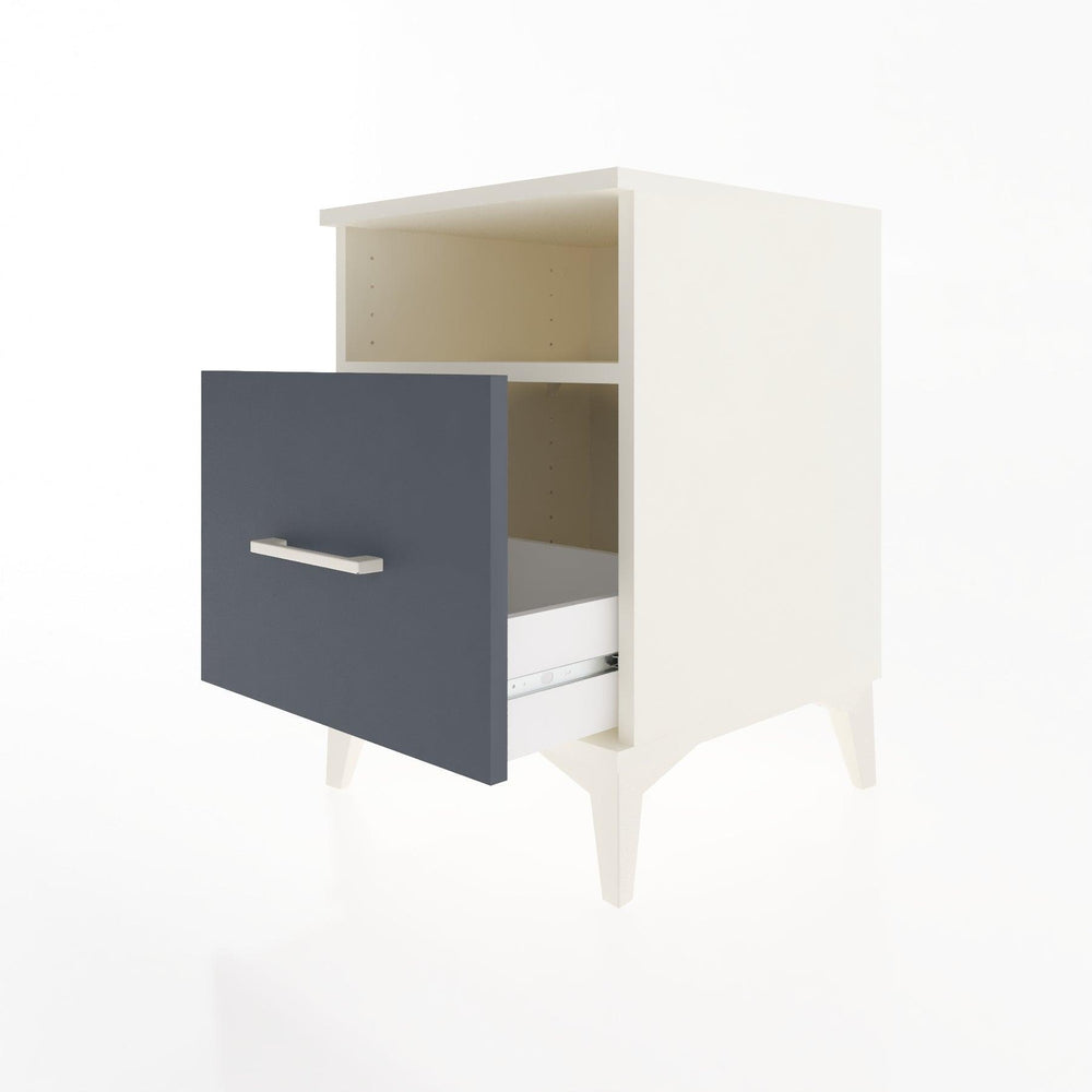 Woodntry Modular Nightstand Moonstone 44x44x52 cm with Drawer and Shelf CR10-1