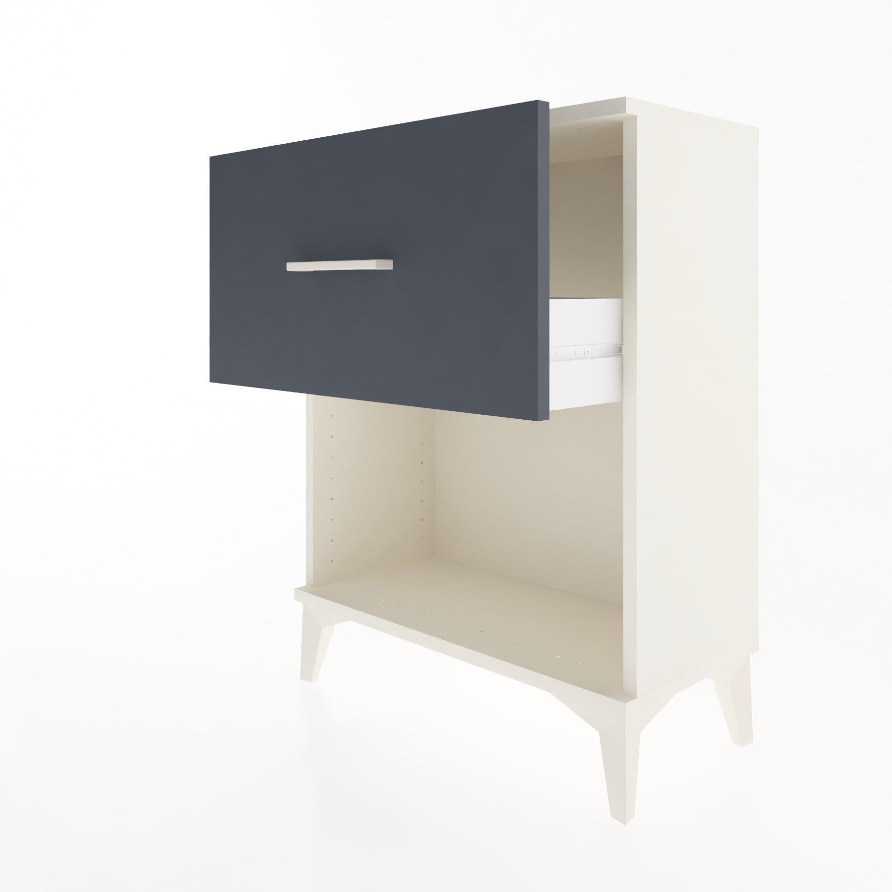 Woodntry Modular Nightstand Moonstone 60x30x68 cm with Drawer and Shelf CR10-1