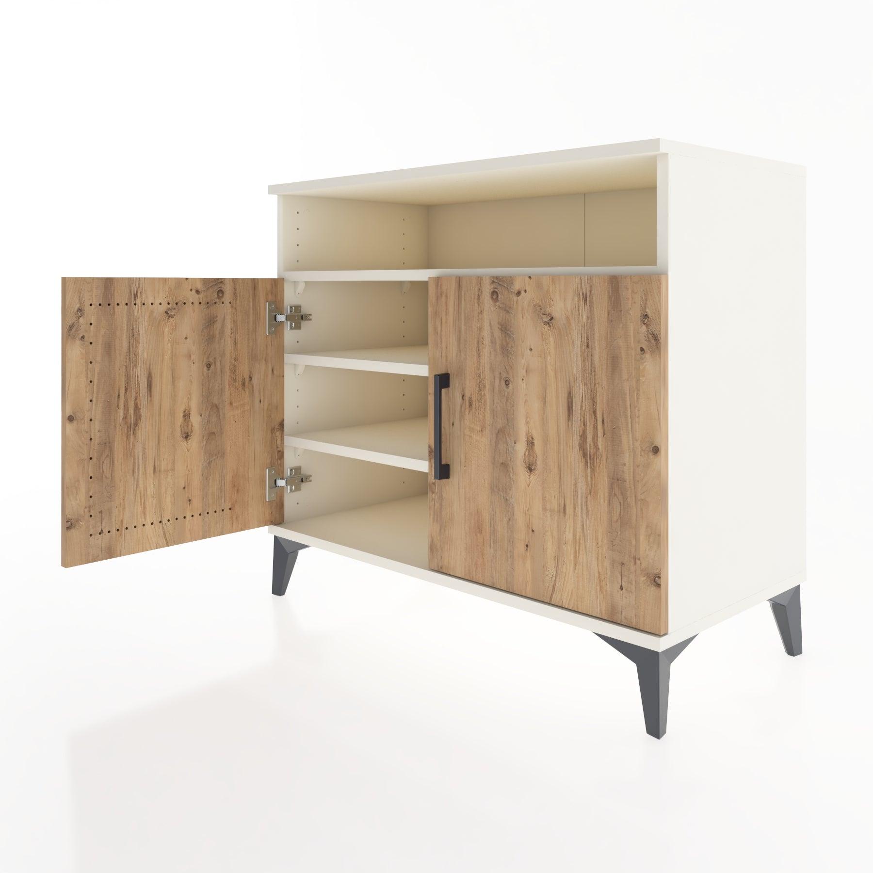 Woodntry Modüler Şifonyer Aytaşı 88x44x68 cm Kapaklı ve Raflı KR10-1