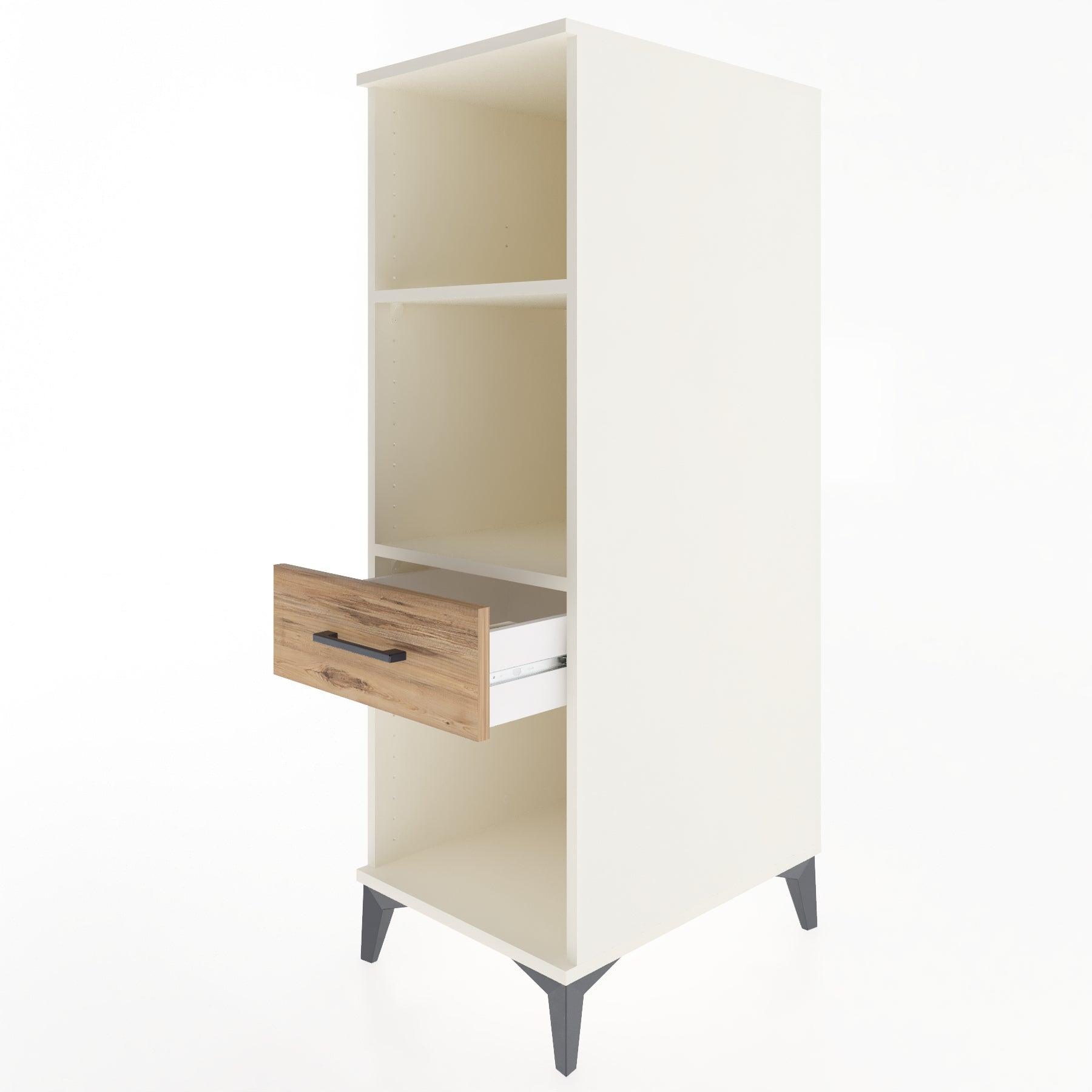 Woodntry Modular Cabinet Moonstone 44x59x122 cm with Drawers and Shelves CR110-1