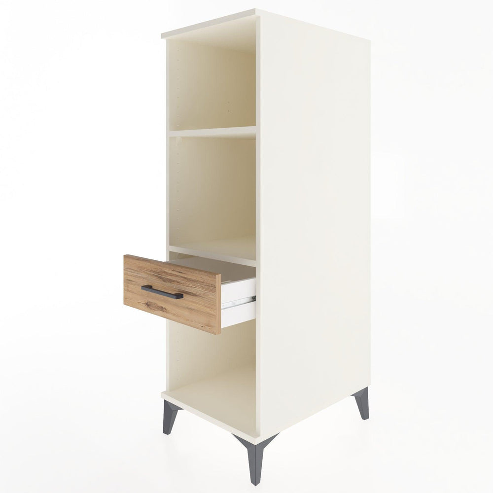 Woodntry Modüler Dolap Aytaşı 44x30x122 cm Çekmeceli ve Raflı CR110-1