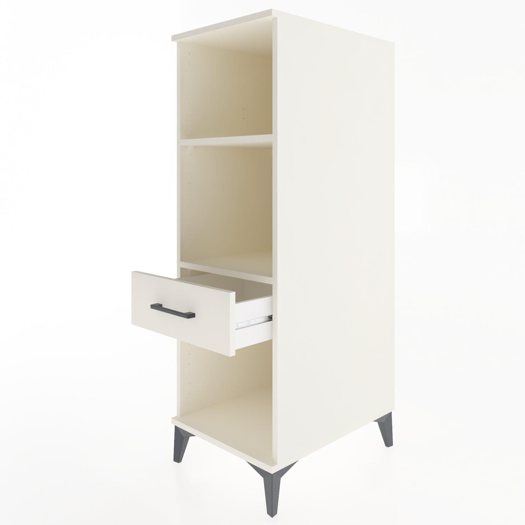 Woodntry Modular Cabinet Moonstone 44x59x122 cm with Drawers and Shelves CR110-1
